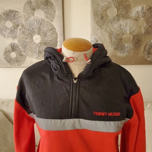 Tommy Hilfiger Sport Polar Fleece Half-Zip Hoodie size XS - NEW - Picture 3 of 10